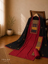 Midnight Patchwork Jaipur Cotton Unstitched Suit Set with Printed Dupatta