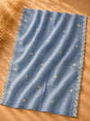 Premium Sky Blue Mul Cotton Embroidered Dress Material with Matching Mul Dupatta | Unstitched Salwar Suit Set
