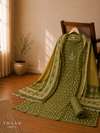 Mustard & Olive Pure Cotton Suit Set with Ikat-Inspired Print
