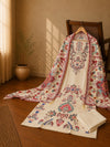 Ivory Floral Printed Suit Set with Premium Digital Print Dupatta