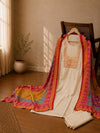 Ivory Pure Tissue Shimmer Suit Set with Digital Printed Chinnon Dupatta