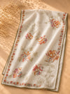 Premium Ivory Linen Cotton Dress Material with Floral Printed Dupatta | Unstitched Salwar Suit Set