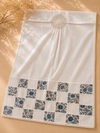 Ivory & Blue Pure Cotton Suit Set with Floral Handblock-Inspired Print