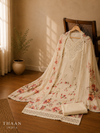 Ivory Floral Muslin Suit Set