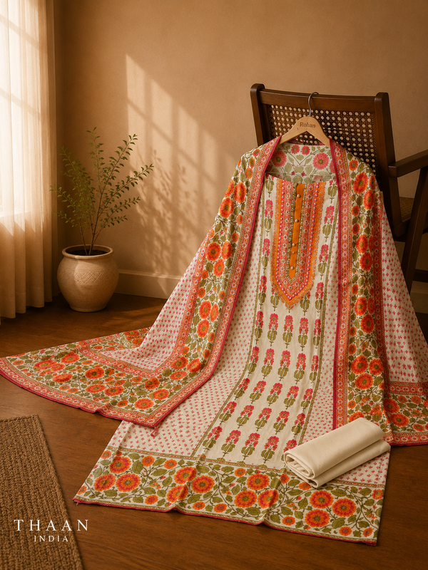 Gulnaar Bloom Muslin Suit Set