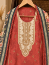 Rust Bloom Pure Muslin Suit Set