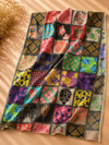 Ivory Tissue Shimmer Suit Set with Patchwork Printed Dupatta
