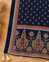 Royal Indigo Muslin Suit Set