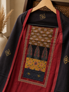 Midnight Patchwork Jaipur Cotton Unstitched Suit Set with Printed Dupatta