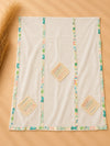 Ivory Heritage Print Cotton Suit Set with Embroidered Organza Dupatta