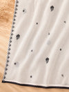 Ivory Mul Chanderi Thread Work Kurta & Dupatta Set