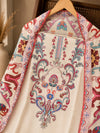 Ivory Floral Printed Suit Set with Premium Digital Print Dupatta