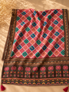 Ruby Mosaic Chanderi Unstitched Suit Set with Printed Dupatta