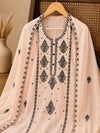 Ivory Mul Chanderi Thread Work Kurta & Dupatta Set